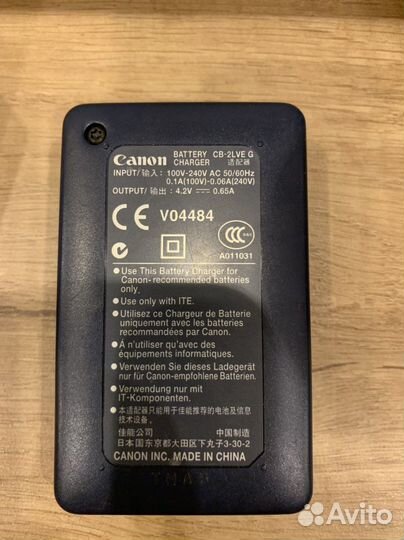 Зарядное устройство canon cb-2lve