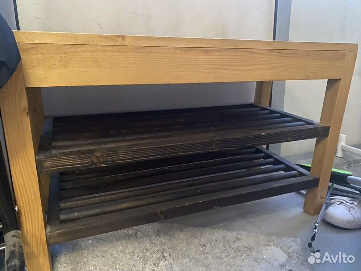 Полка для обуви с сиденьем