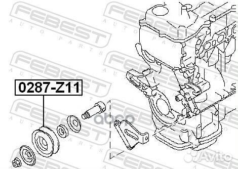 Febest ролик натяжной ремня кондиционера (nissan