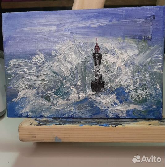 Картина маслом маяк