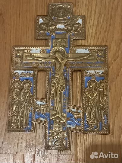 Старинный крест распятие 22х14.2