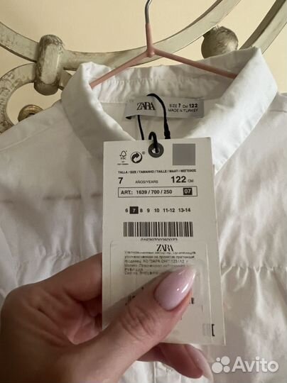 Рубашка zara доя девочки 122