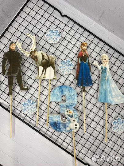 Топперы на торт из сахарной бумаги