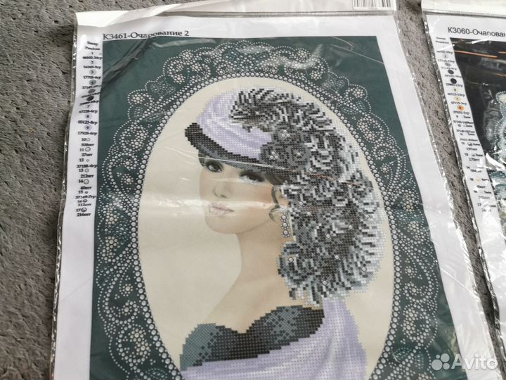 2 схемы тканевые для вышивки бисером