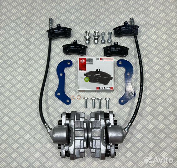 Передние суппорты Ваз 2108 на Ниву с колодками вап