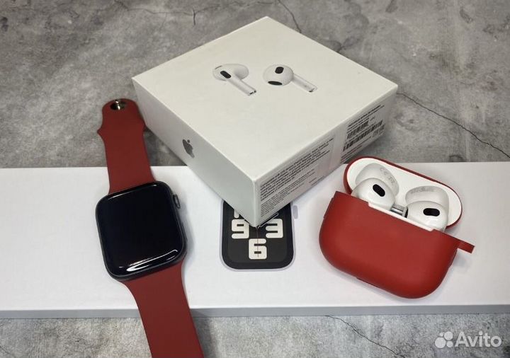 Комплект AirPods 3 + Apple Watch 8 на гарантии
