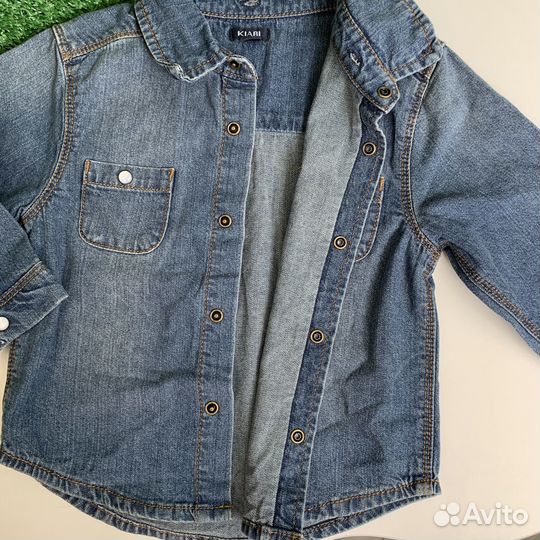 Рубашка джинсовая kiabi 74 80