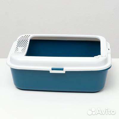 Лоток для кошек новый борт + совок 30