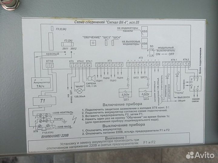 Сигнал-вк-4 исп.05радийприбор приемно-контрольный