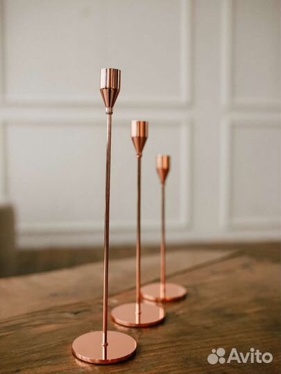 Набор металлических подсвечников (новый)