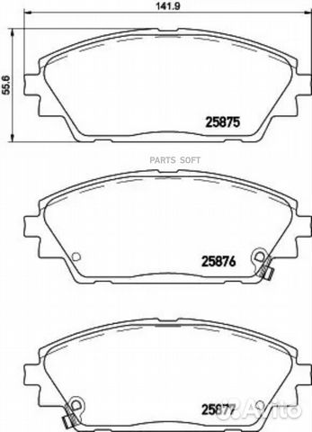 Nisshinbo NP5034 Колодки тормозные передние