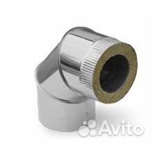 Сендвич-колено 90* (430/0,5мм+оц) d115х200 Феррум