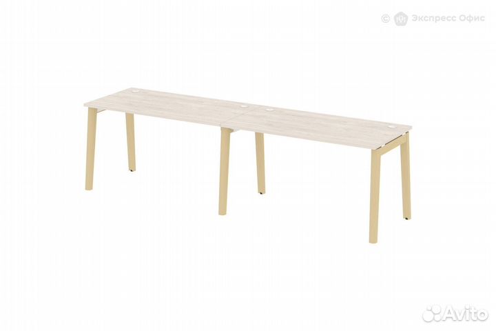 Стол-бенч линейный на деревянных опорях Onix wood
