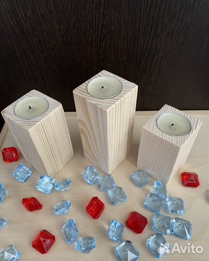 Подсвечники из дерева