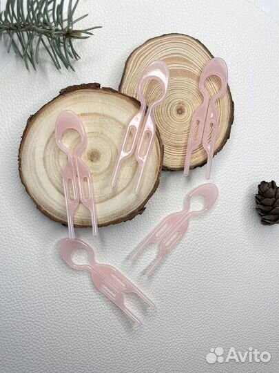 Шпильки для волос розовые