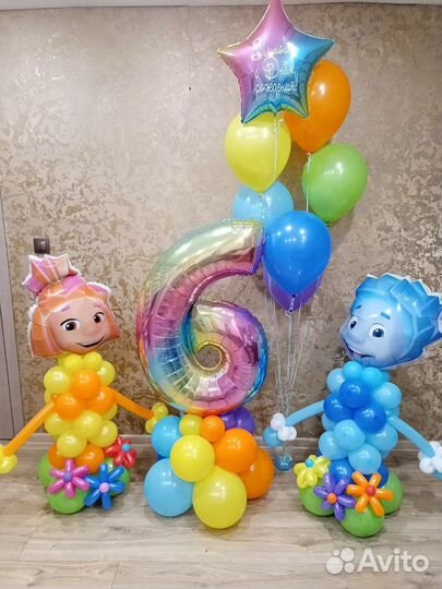 Фигуры из шаров, букеты из шаров, гелиевые шары