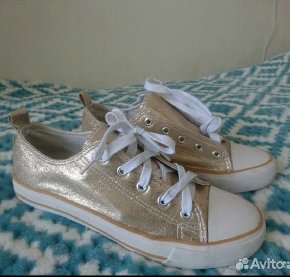 Кеды золотистые