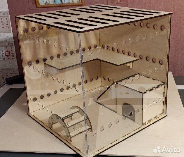 Большая деревянная клетка для хомяка свинки грызун