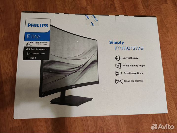 Монитор Philips 271e1sca, изогн, новый