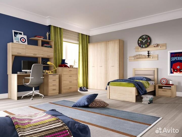 Гарнитур для молодёжной комнаты Элана композиция