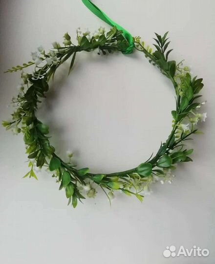Венок на голову с зеленью
