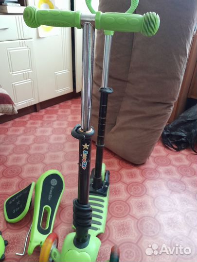 Самокат детский трехколесный бу