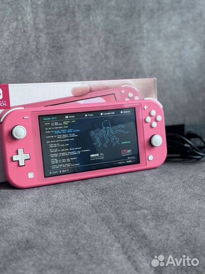 Nintendo switch lite прошитый +256gb (отличный)