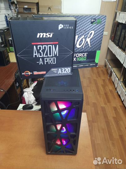 Компьютер игровой AMD Ryzen 5 4500/16G/GTX 1060 6G