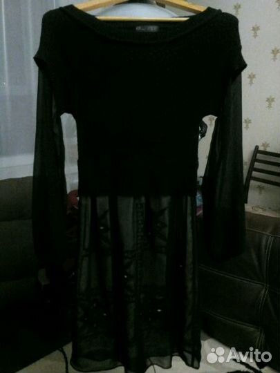 Платье комбинированное