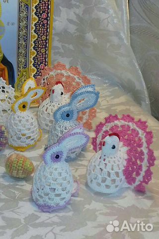 Зайчик Пасхальный крючком