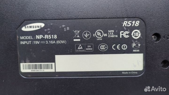 Ноутбук Samsung NP-R518