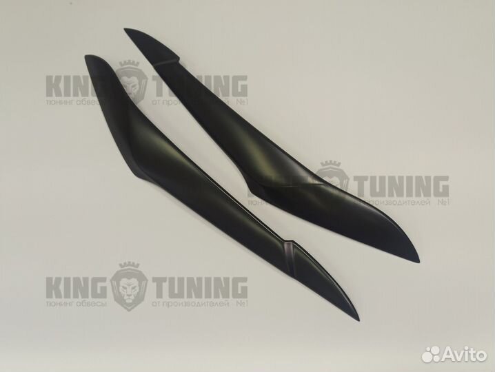 Реснички широкие накладки на фары BMW X5 E70