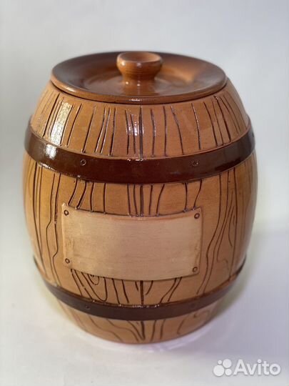 Горшок бочка керамическая для меда