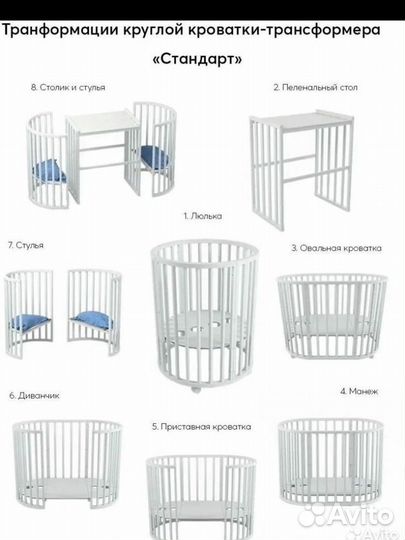 Кровать детская (круглая, овальная)