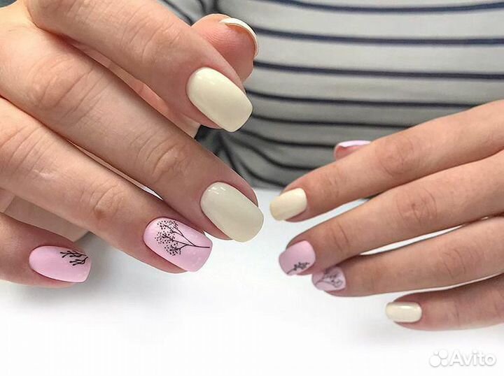 Наращивание ногтей, покрытие гель-лаком