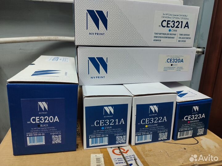 Картриджи CE320A, CE321A, CE322A, CE323A