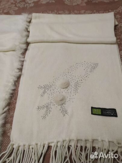 Шарф шерстяной с ангорой