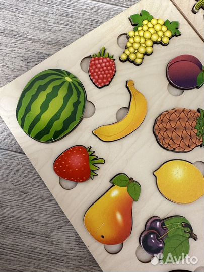 Сортер развивающая доска фрукты овощи