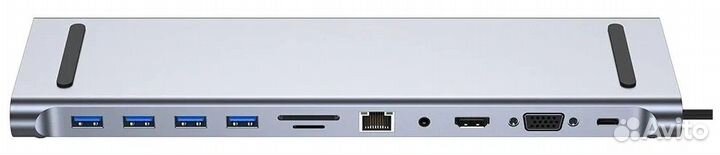 Док-станция USB-C-hdmi+VGA+4*USB30+usbc+CR+LAN+AUX