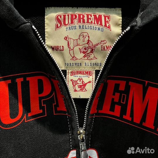 Толстовка зип худи supreme true religion