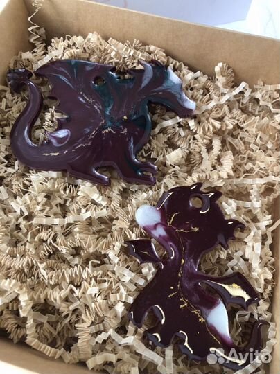 Новогодние игрушки из эпоксидной смолы