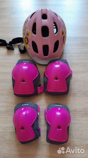 Шлем+защита для девочки локти колени