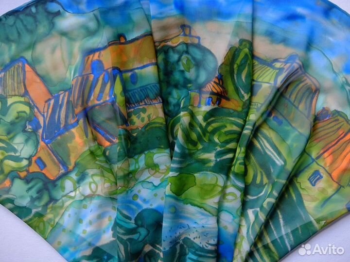 Палантин из натурального шелка