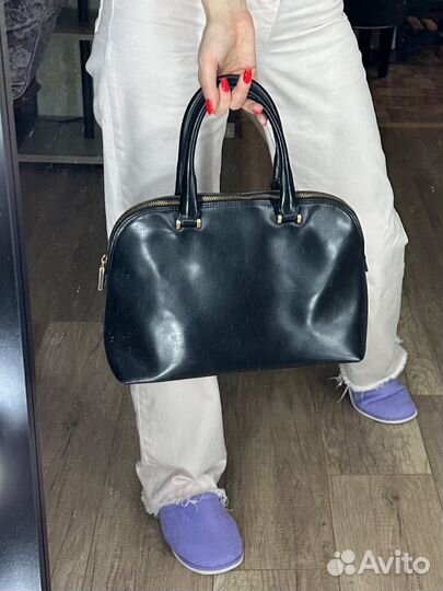 Сумка gaetano riva черная кожа италия
