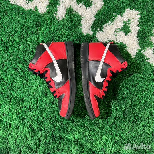 Nike Dunk High GS Red Black