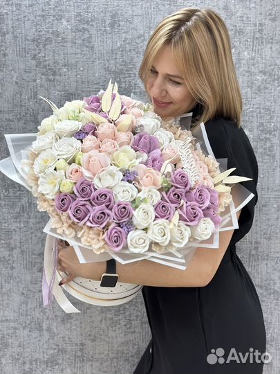 Букеты из мыльных роз, цветов