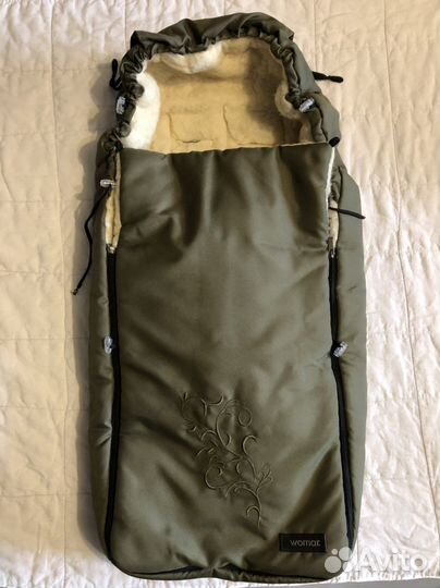 Детский зимний конверт на овчине womar