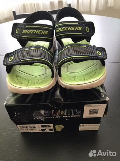 Сандали светящиеся для мальчика Skechers р. 36 б/у