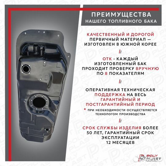 Топливный бак Ssang Yong Kyron 2005-2012 бензин
