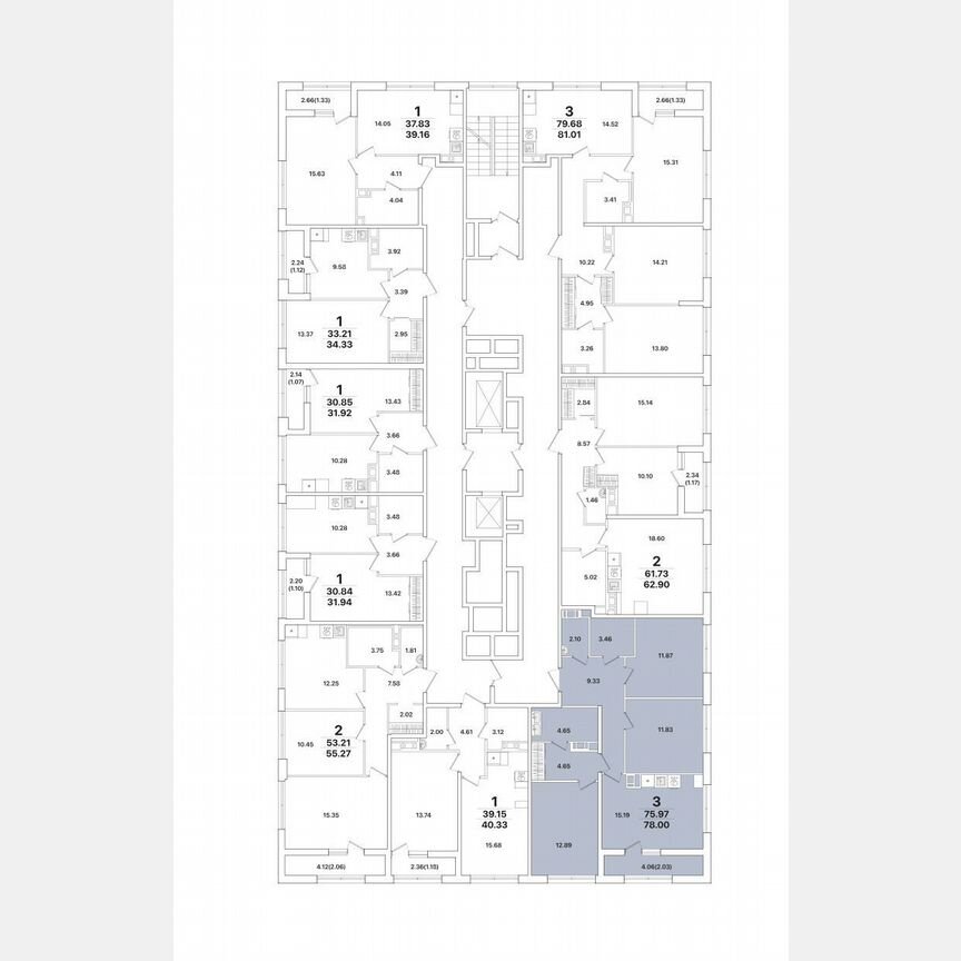 3-к. квартира, 78 м², 10/12 эт.